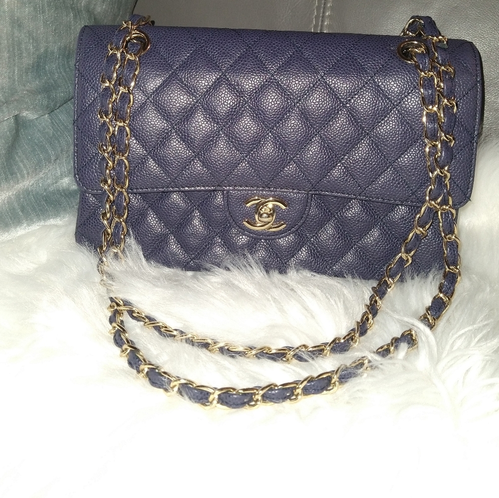 🤩CHANEL Lambskin Caviar Double Flap Handbag✨
